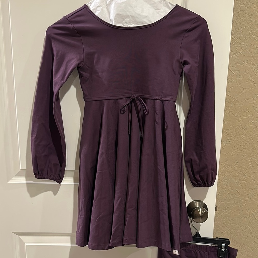 Omi Jo by Well Dressed Wolf-DeepPurple Long Sleeve Kids Dress with shorts